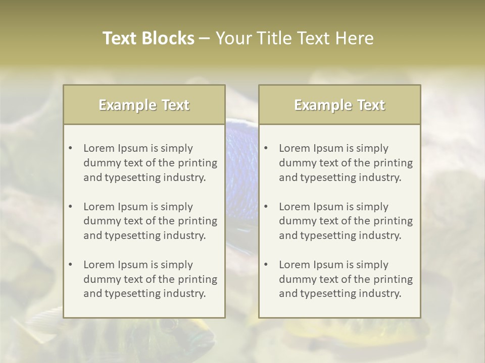 Colorful Tropical Fish Of The Cichlid Family PowerPoint Template