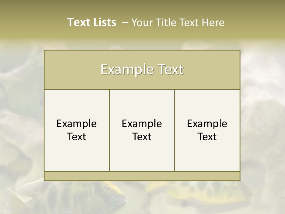 Colorful Tropical Fish Of The Cichlid Family PowerPoint Template