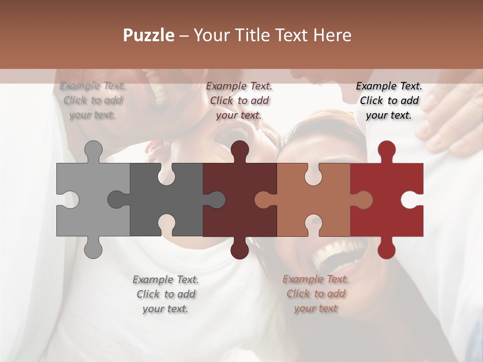 Family Lifestyle Portrait Of A Mum And Dad With Their Two Kids Having Fun Outdoors PowerPoint Template