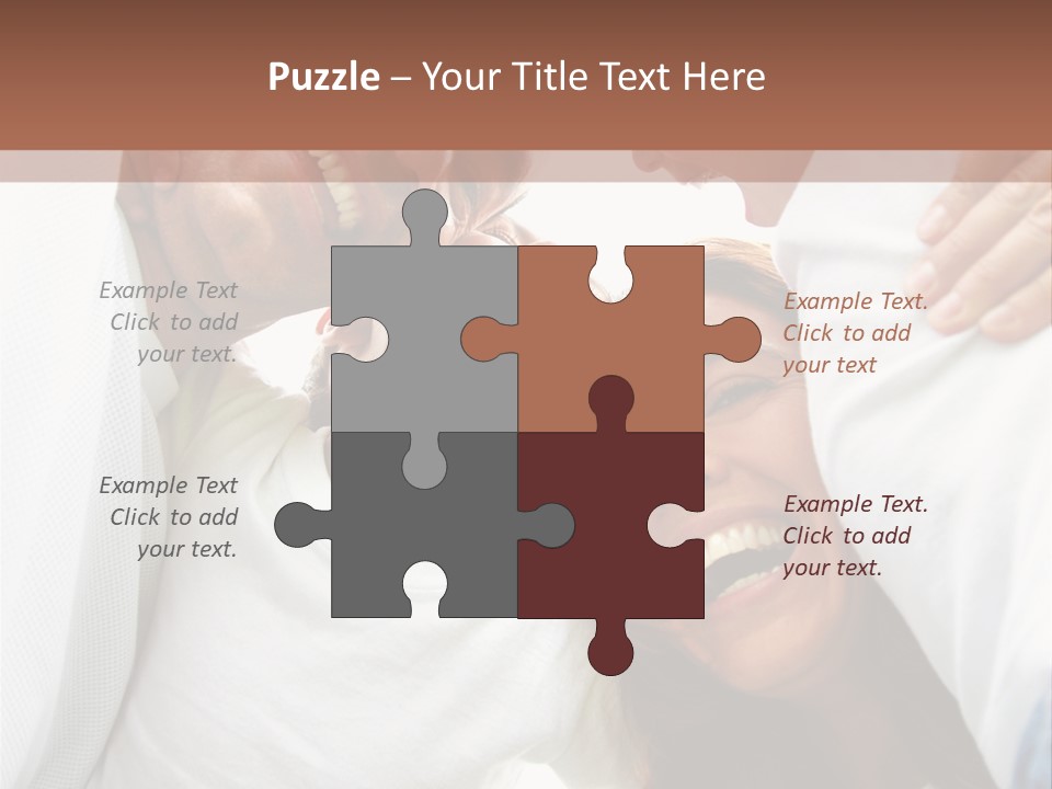 Family Lifestyle Portrait Of A Mum And Dad With Their Two Kids Having Fun Outdoors PowerPoint Template