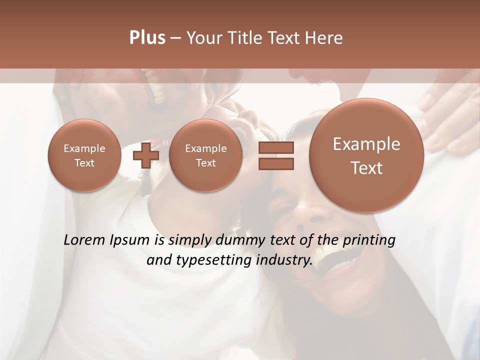 Family Lifestyle Portrait Of A Mum And Dad With Their Two Kids Having Fun Outdoors PowerPoint Template
