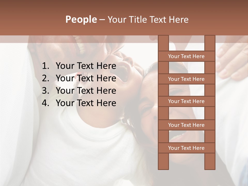 Family Lifestyle Portrait Of A Mum And Dad With Their Two Kids Having Fun Outdoors PowerPoint Template