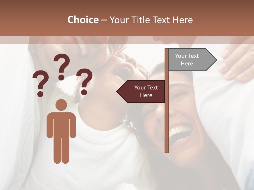 Family Lifestyle Portrait Of A Mum And Dad With Their Two Kids Having Fun Outdoors PowerPoint Template