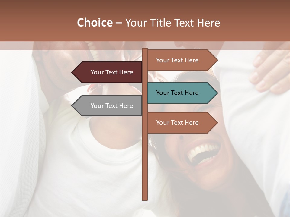 Family Lifestyle Portrait Of A Mum And Dad With Their Two Kids Having Fun Outdoors PowerPoint Template