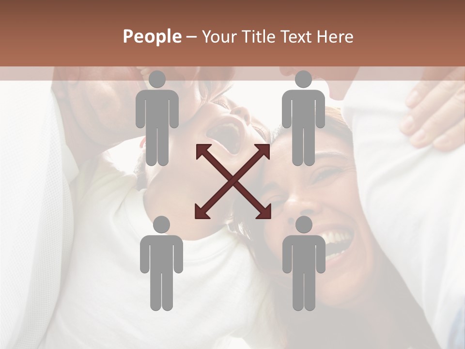 Family Lifestyle Portrait Of A Mum And Dad With Their Two Kids Having Fun Outdoors PowerPoint Template