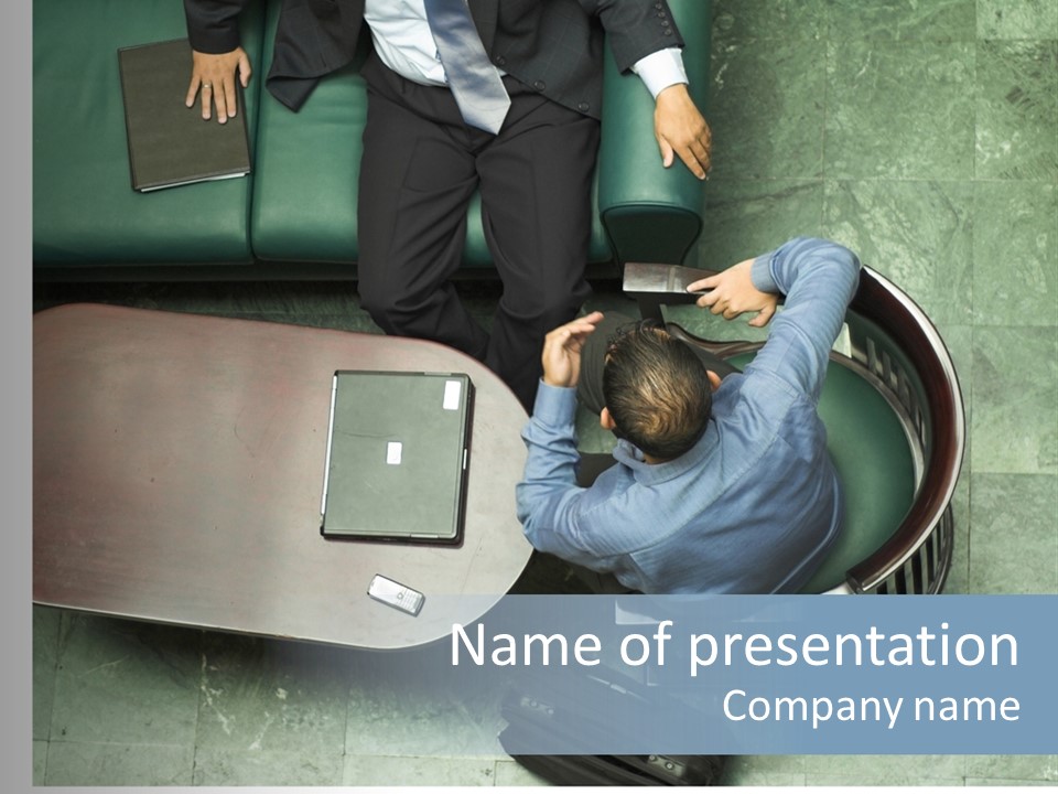 Two Business Men In A Meeting. PowerPoint Template