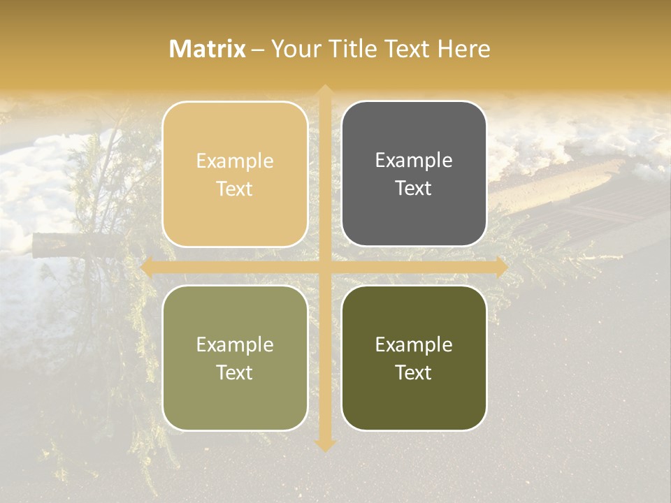 A Small Tree Laying On Top Of A Snow Covered Ground PowerPoint Template