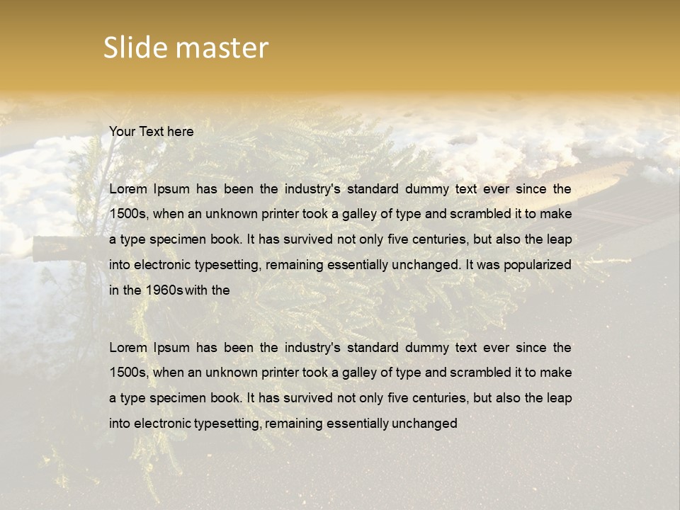 A Small Tree Laying On Top Of A Snow Covered Ground PowerPoint Template