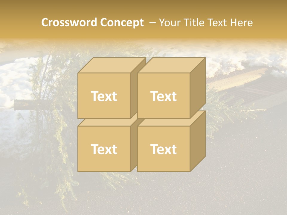 A Small Tree Laying On Top Of A Snow Covered Ground PowerPoint Template