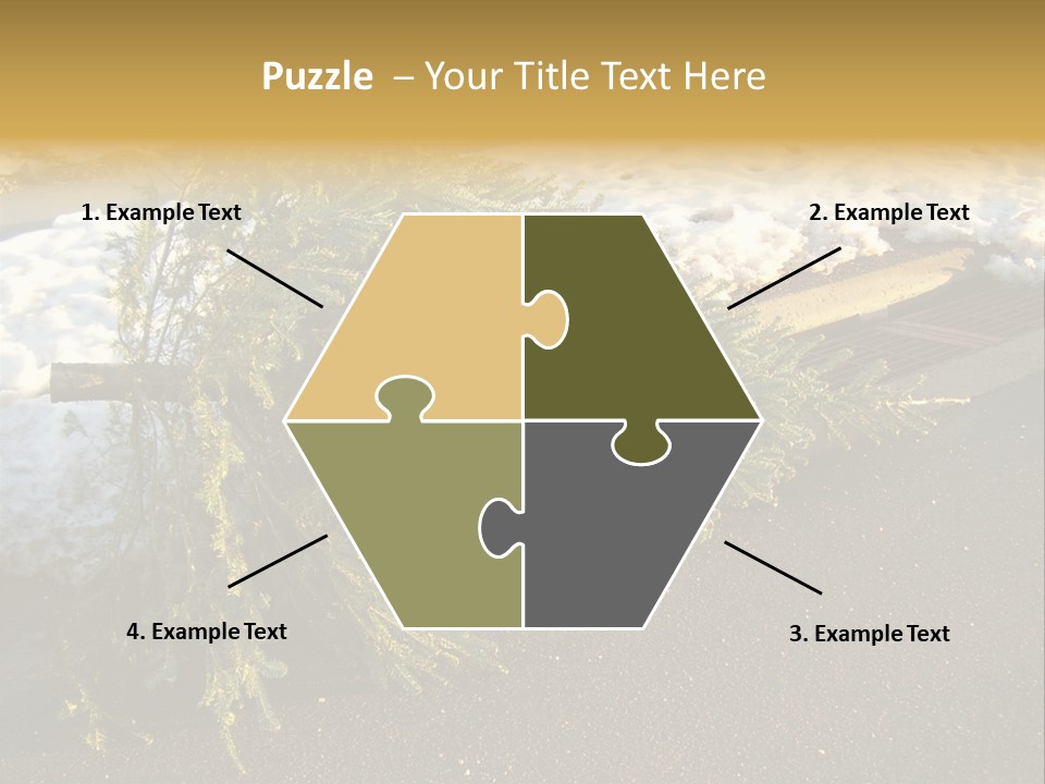 A Small Tree Laying On Top Of A Snow Covered Ground PowerPoint Template