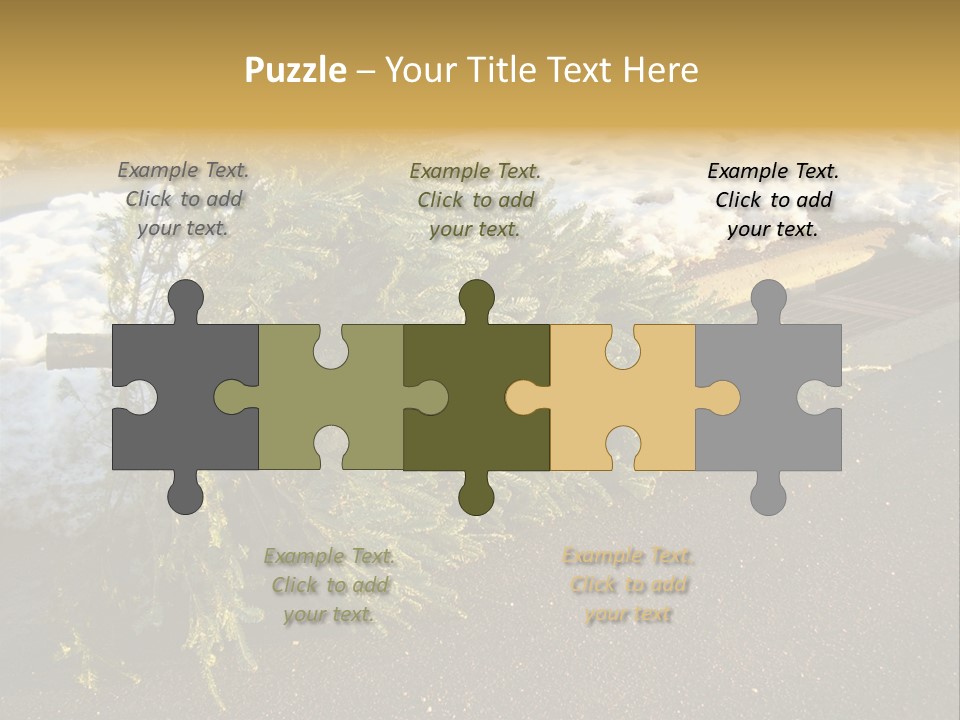 A Small Tree Laying On Top Of A Snow Covered Ground PowerPoint Template