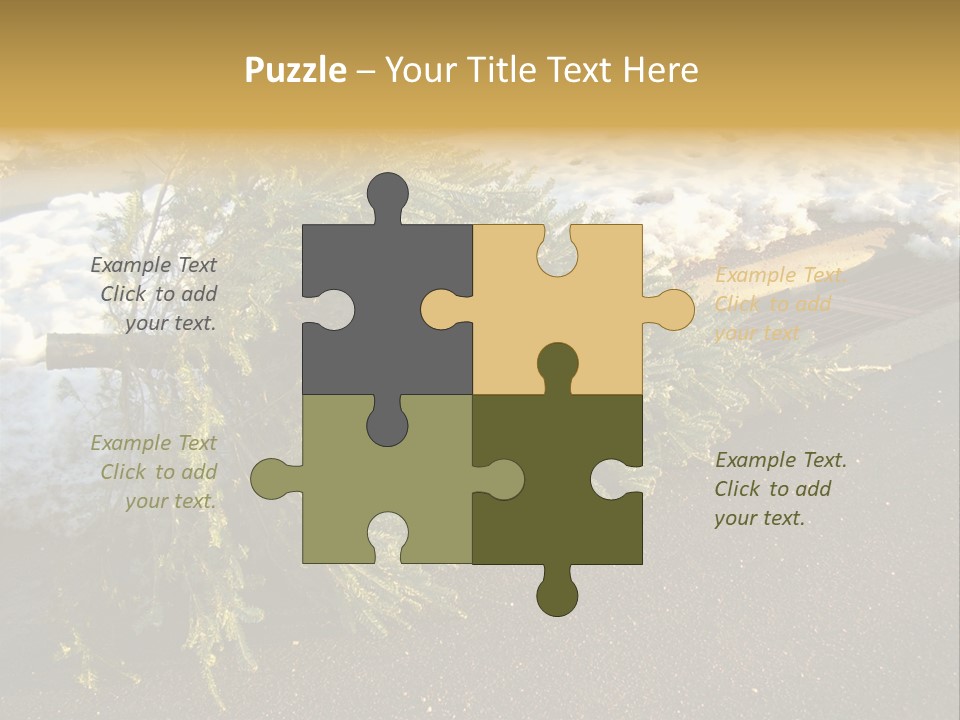 A Small Tree Laying On Top Of A Snow Covered Ground PowerPoint Template