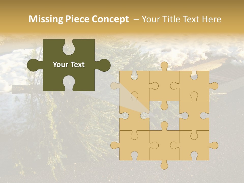 A Small Tree Laying On Top Of A Snow Covered Ground PowerPoint Template