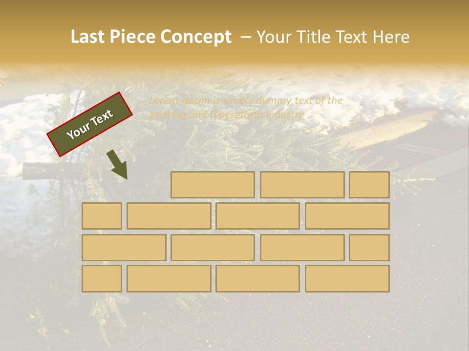A Small Tree Laying On Top Of A Snow Covered Ground PowerPoint Template