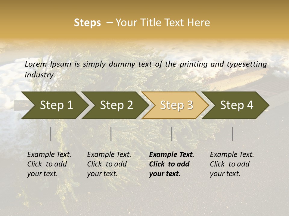 A Small Tree Laying On Top Of A Snow Covered Ground PowerPoint Template