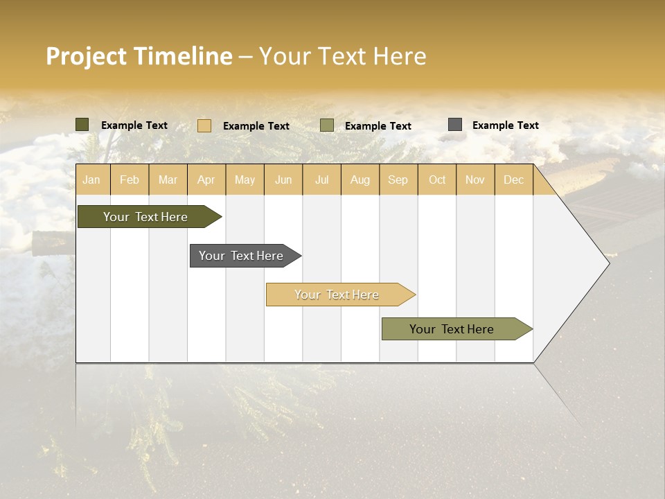 A Small Tree Laying On Top Of A Snow Covered Ground PowerPoint Template