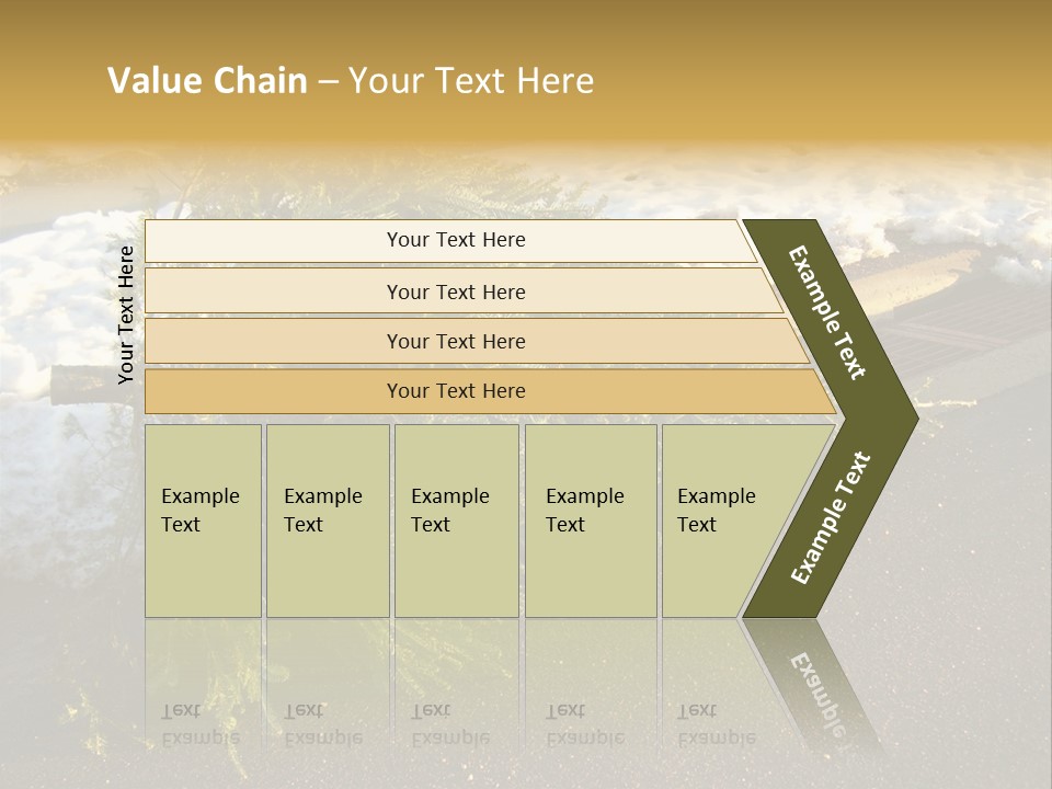 A Small Tree Laying On Top Of A Snow Covered Ground PowerPoint Template