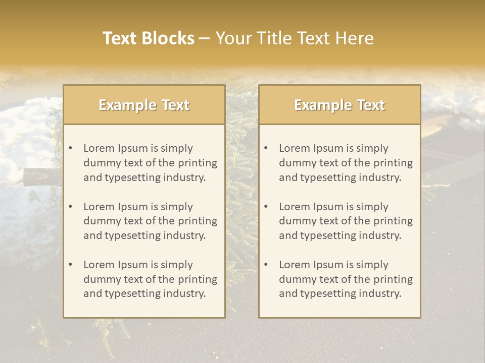 A Small Tree Laying On Top Of A Snow Covered Ground PowerPoint Template