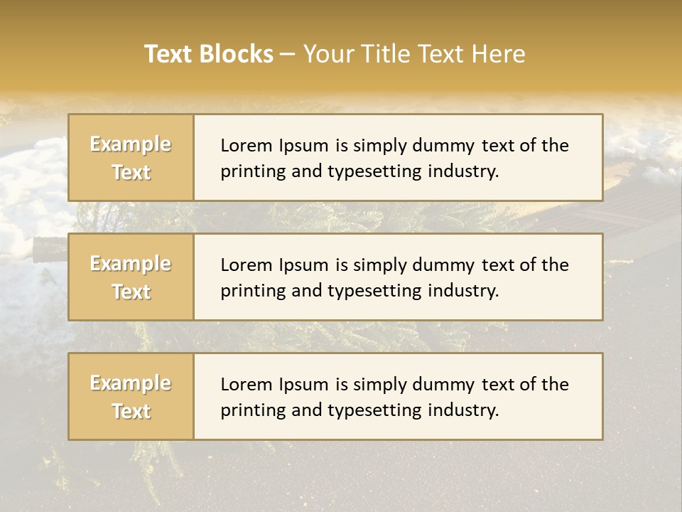 A Small Tree Laying On Top Of A Snow Covered Ground PowerPoint Template