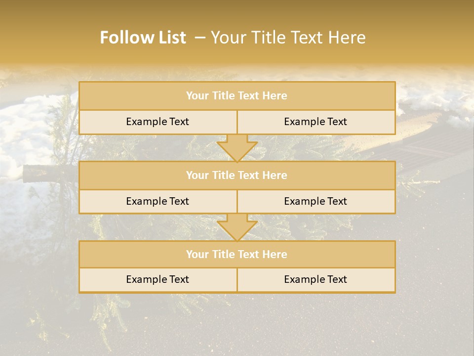 A Small Tree Laying On Top Of A Snow Covered Ground PowerPoint Template