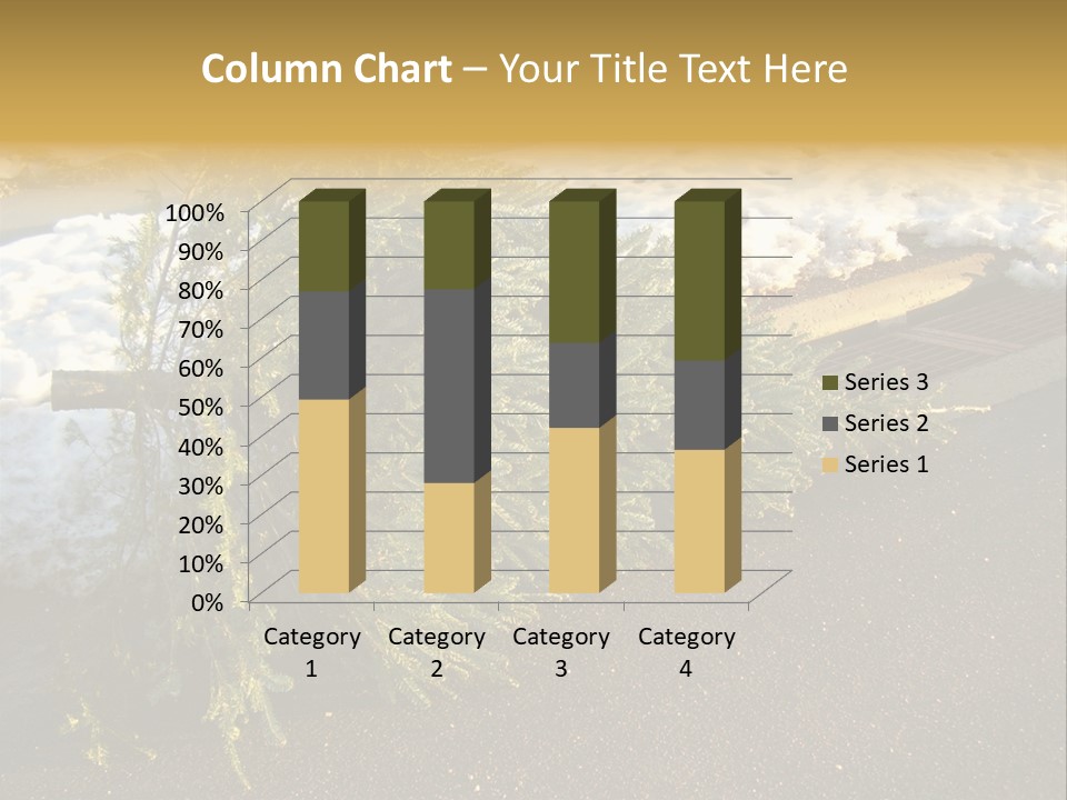 A Small Tree Laying On Top Of A Snow Covered Ground PowerPoint Template