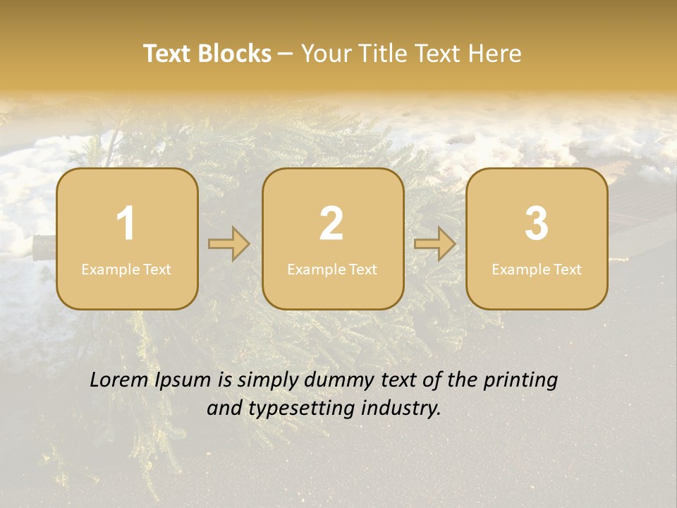 A Small Tree Laying On Top Of A Snow Covered Ground PowerPoint Template