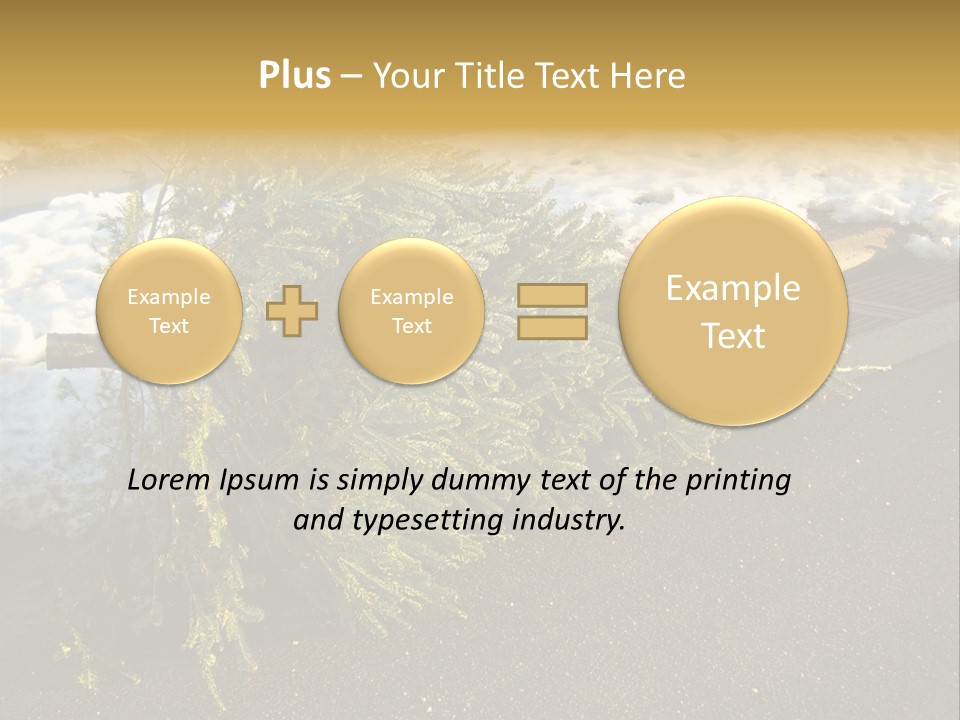 A Small Tree Laying On Top Of A Snow Covered Ground PowerPoint Template