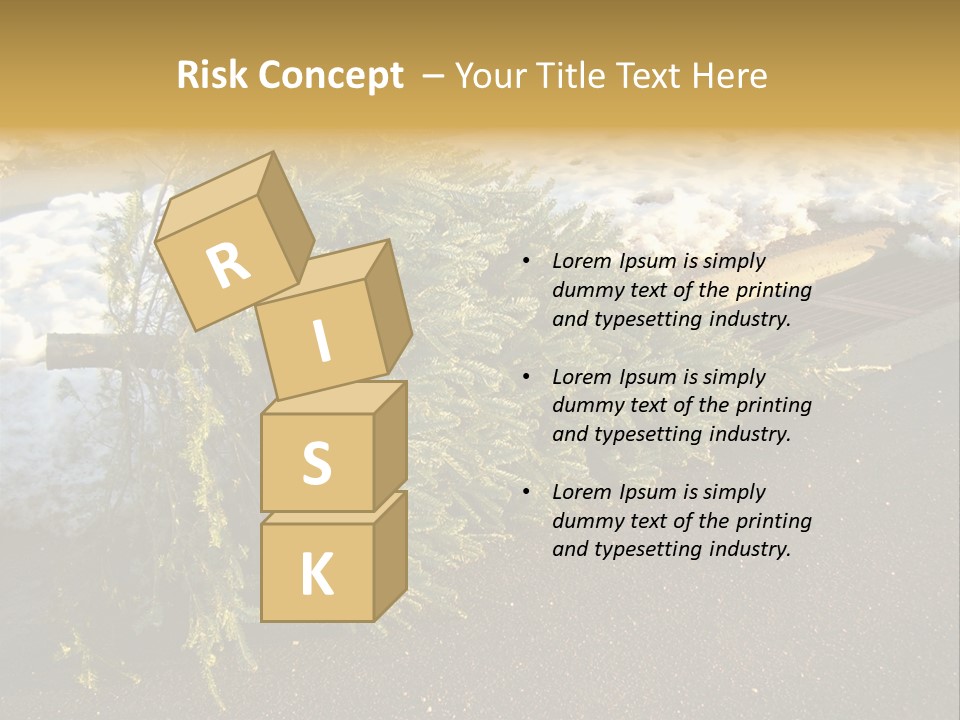 A Small Tree Laying On Top Of A Snow Covered Ground PowerPoint Template