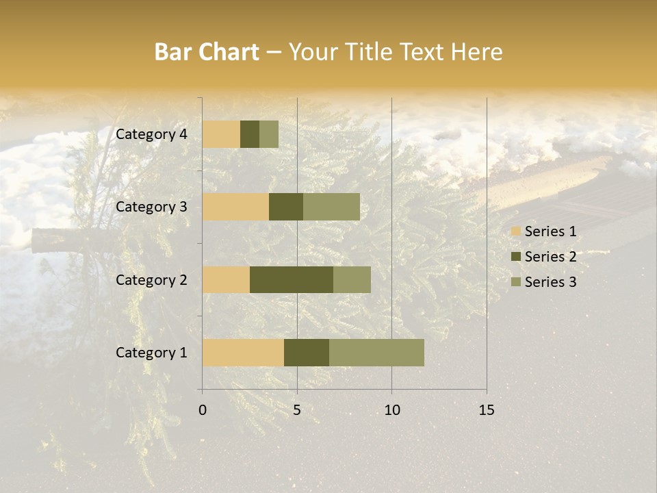 A Small Tree Laying On Top Of A Snow Covered Ground PowerPoint Template