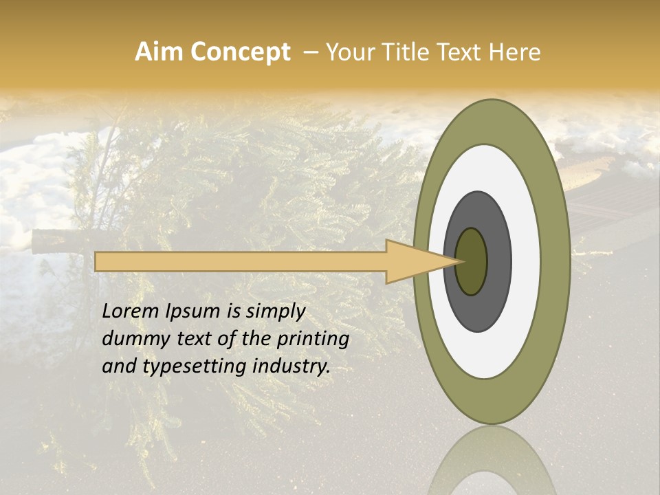 A Small Tree Laying On Top Of A Snow Covered Ground PowerPoint Template