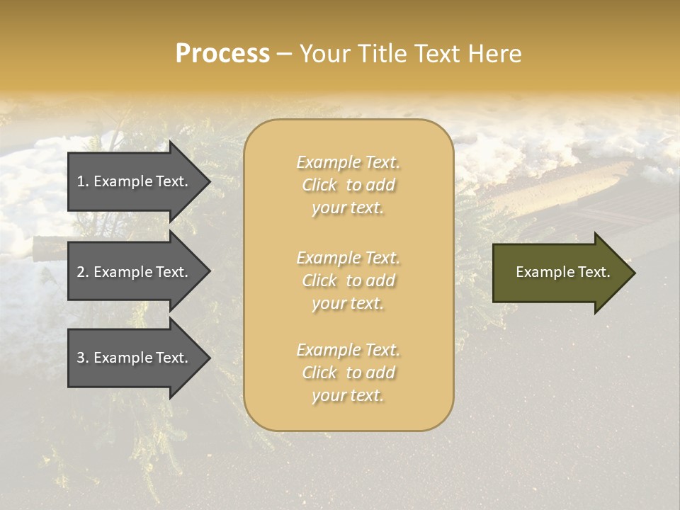 A Small Tree Laying On Top Of A Snow Covered Ground PowerPoint Template