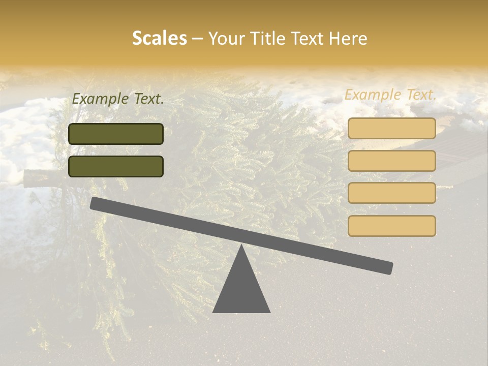 A Small Tree Laying On Top Of A Snow Covered Ground PowerPoint Template