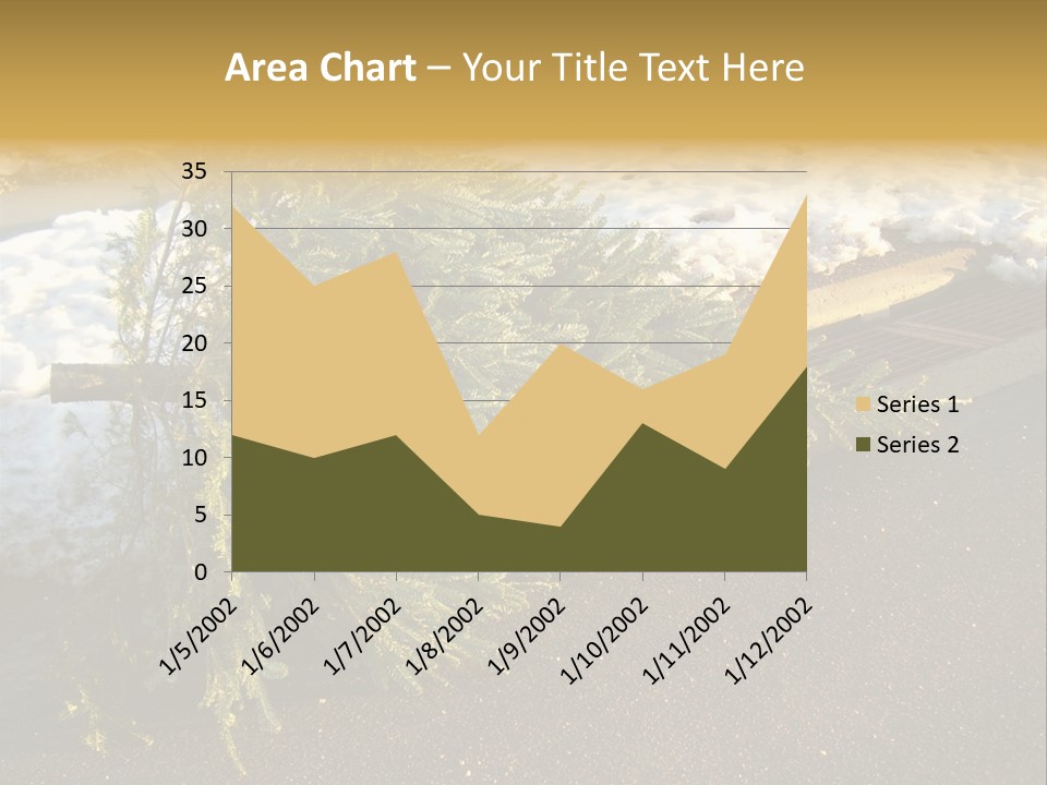 A Small Tree Laying On Top Of A Snow Covered Ground PowerPoint Template