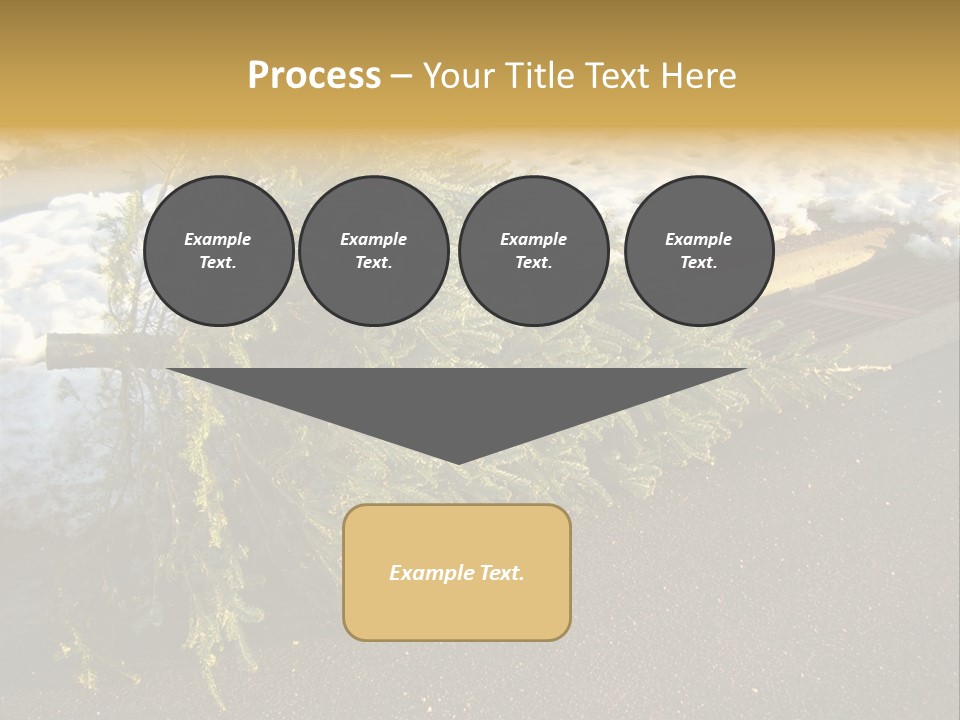 A Small Tree Laying On Top Of A Snow Covered Ground PowerPoint Template