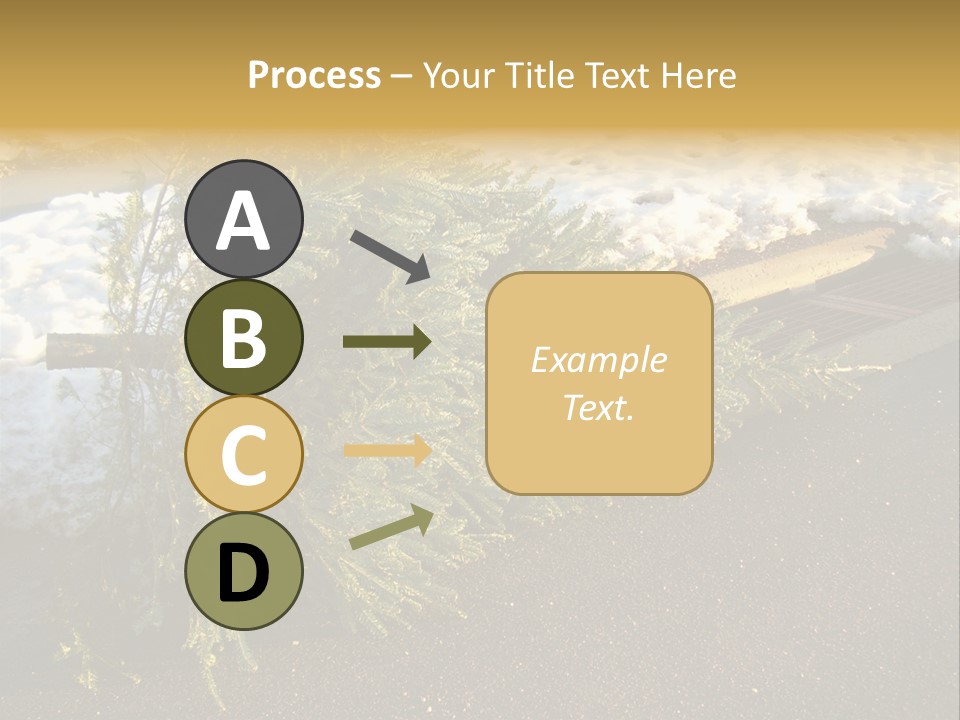 A Small Tree Laying On Top Of A Snow Covered Ground PowerPoint Template