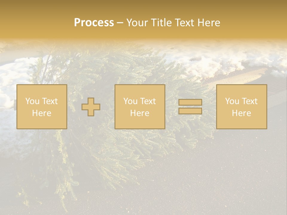 A Small Tree Laying On Top Of A Snow Covered Ground PowerPoint Template
