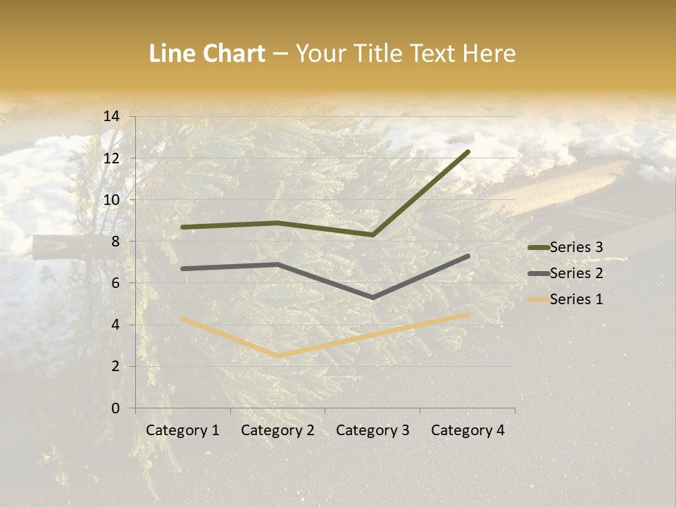 A Small Tree Laying On Top Of A Snow Covered Ground PowerPoint Template