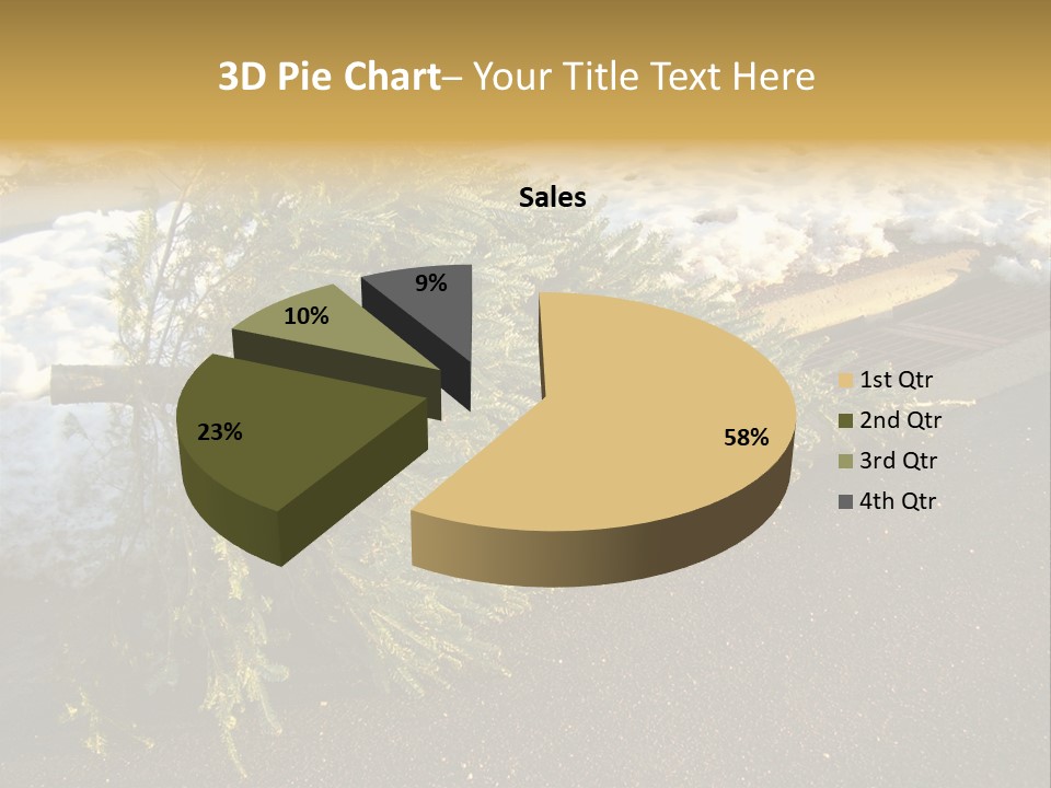 A Small Tree Laying On Top Of A Snow Covered Ground PowerPoint Template