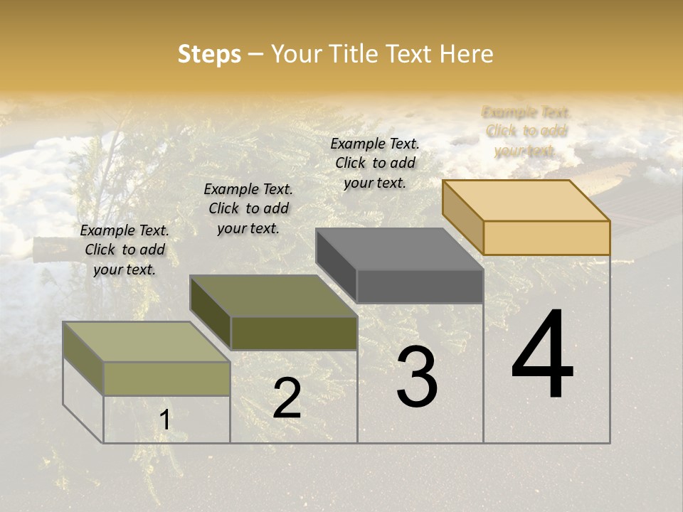 A Small Tree Laying On Top Of A Snow Covered Ground PowerPoint Template