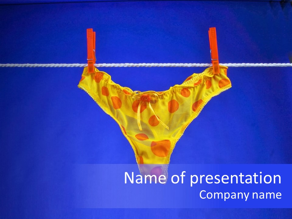 Underpants Hanging On The Clothes-Line PowerPoint Template