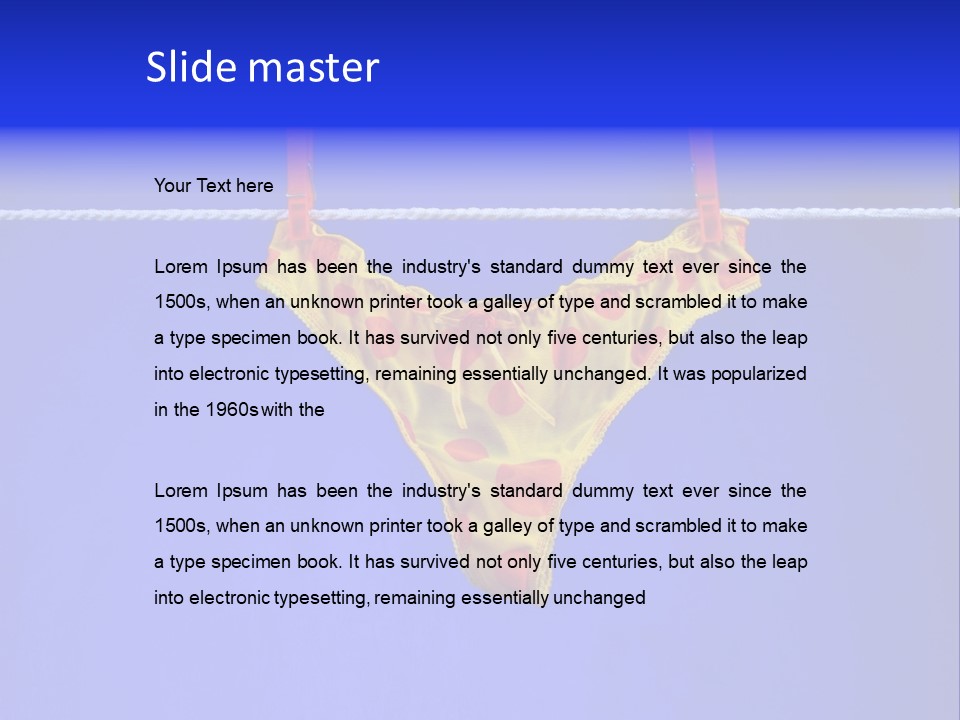 Underpants Hanging On The Clothes-Line PowerPoint Template