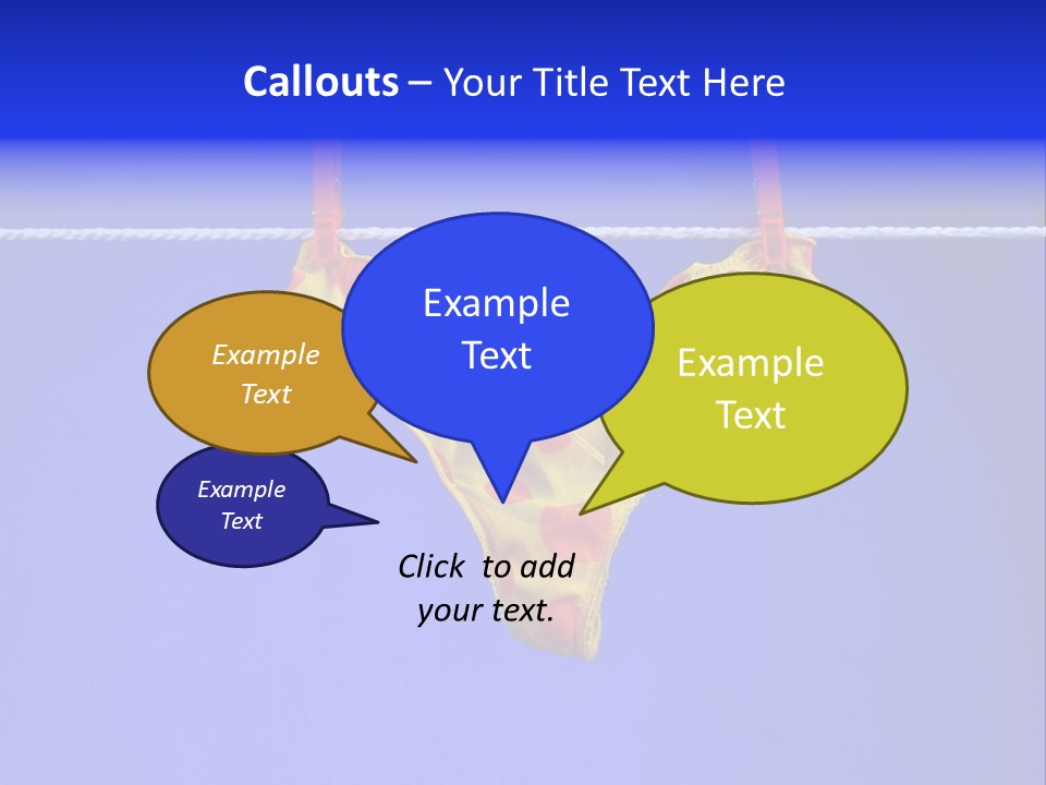 Underpants Hanging On The Clothes-Line PowerPoint Template