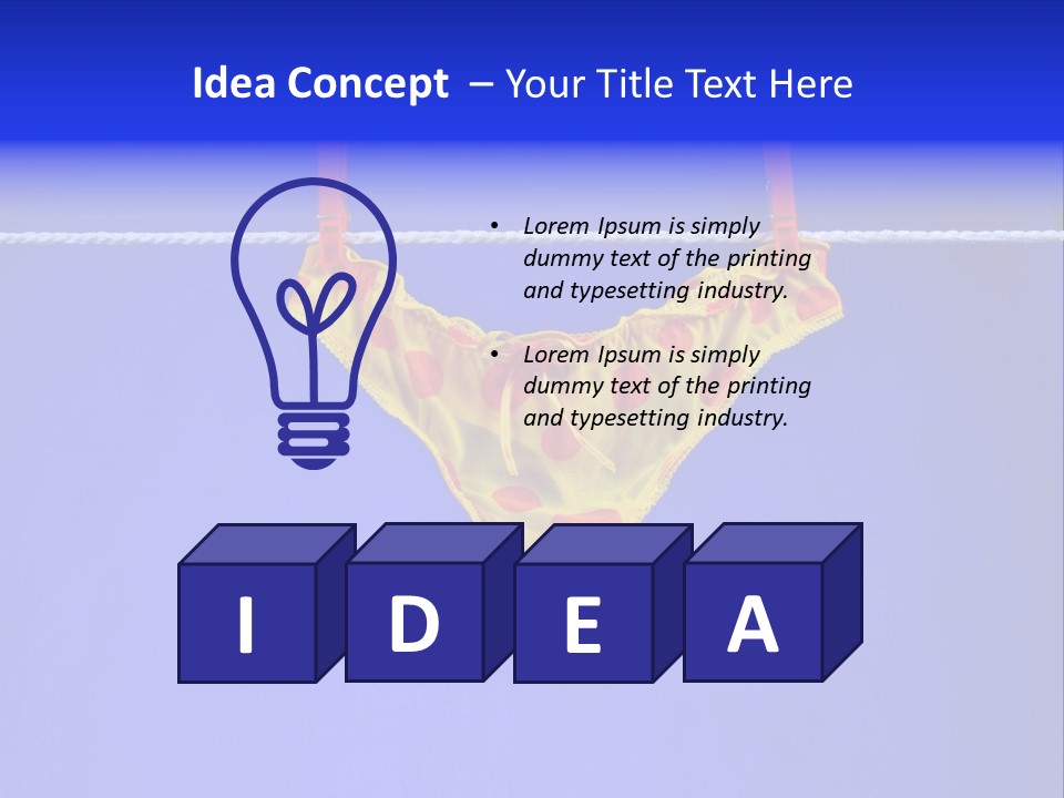 Underpants Hanging On The Clothes-Line PowerPoint Template