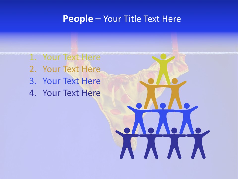 Underpants Hanging On The Clothes-Line PowerPoint Template