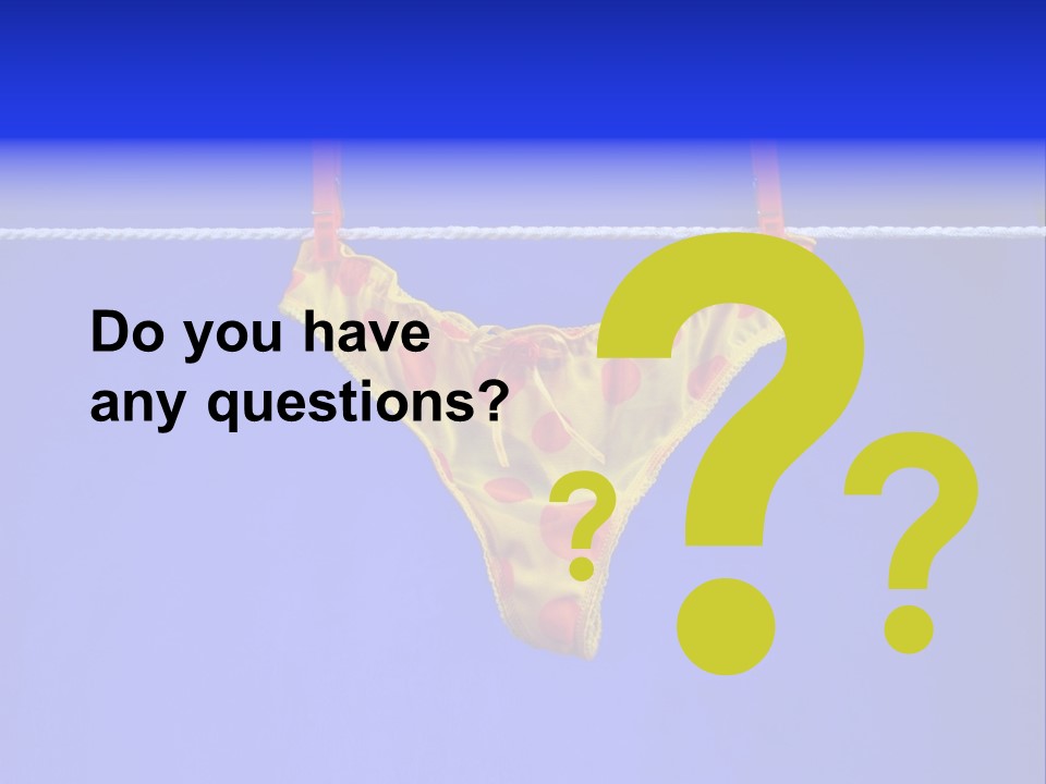 Underpants Hanging On The Clothes-Line PowerPoint Template