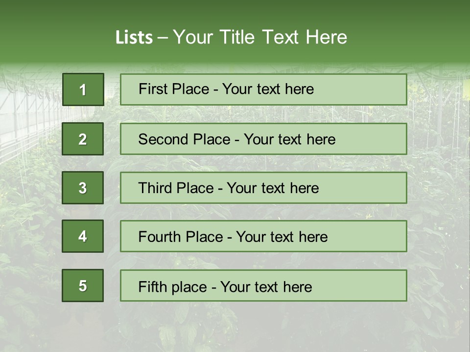 Greenhouse With Tomato Plants PowerPoint Template