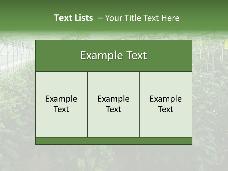 Greenhouse With Tomato Plants PowerPoint Template