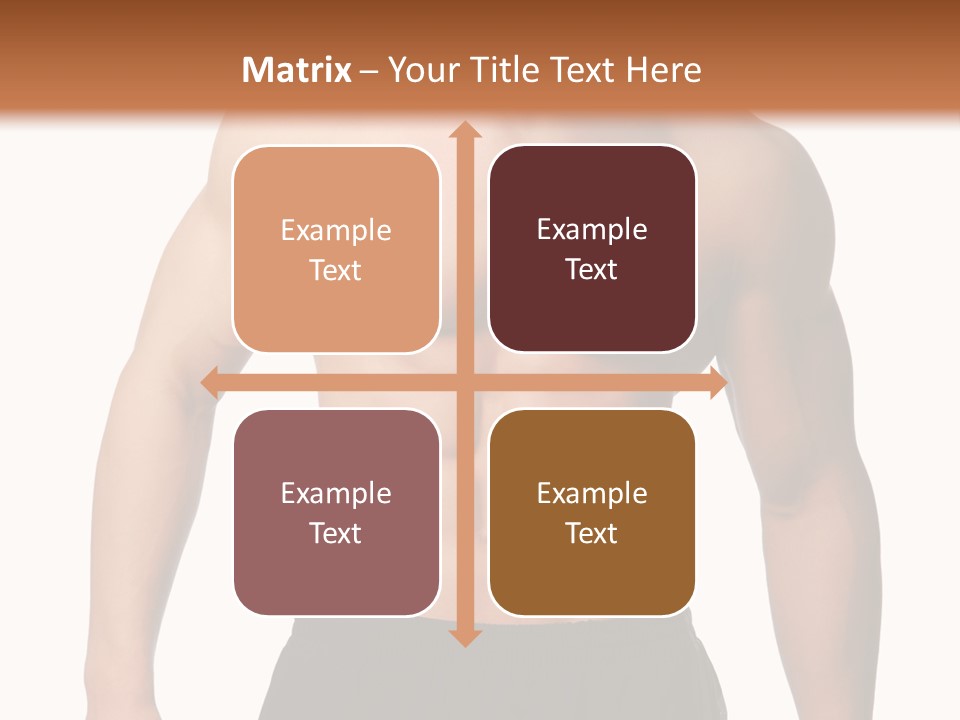 Sport And Health Body Of Young Muscular Man. Isolated On White. PowerPoint Template