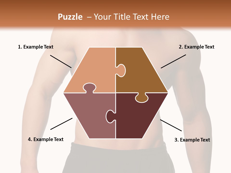 Sport And Health Body Of Young Muscular Man. Isolated On White. PowerPoint Template