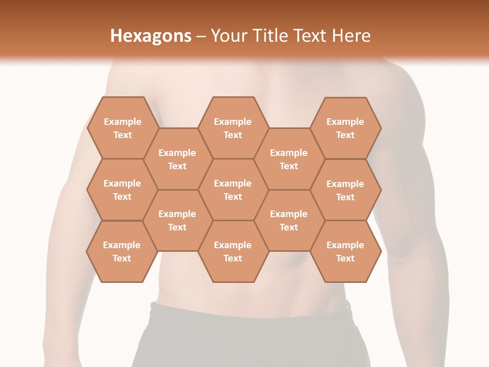 Sport And Health Body Of Young Muscular Man. Isolated On White. PowerPoint Template